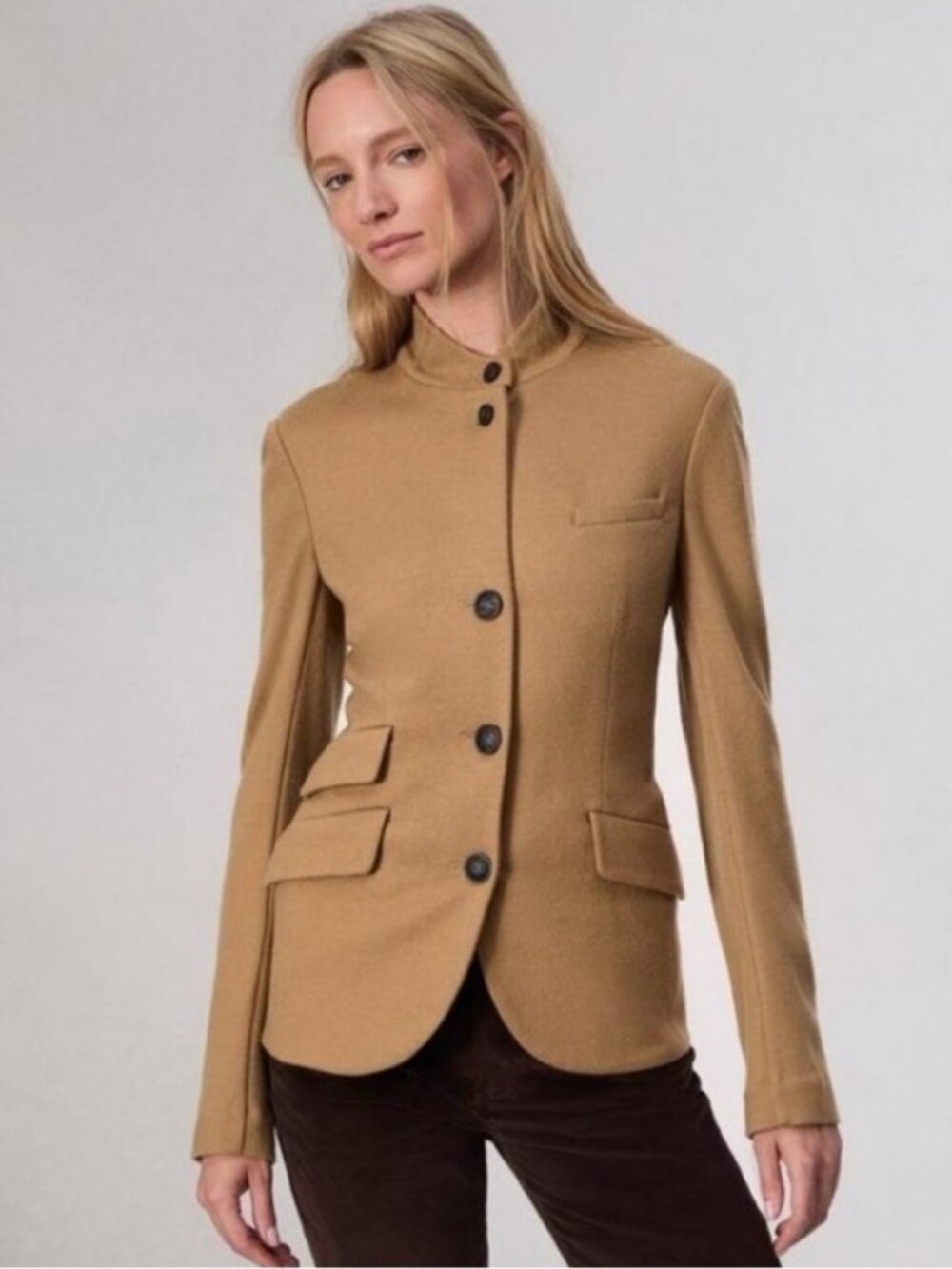 NWI Womens Rag & Bone Camel (Item- 434) Slade Ponte Blazer Jacket 14